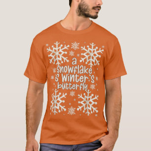 Camiseta Padrão De Floco De Neve Cuto Para O Lover De Neve