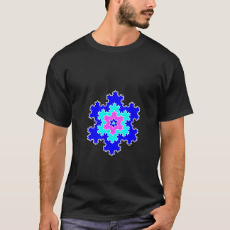 Camiseta Padrão de Floco de Neve de Koch Fractal Colorido F