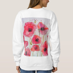 Camiseta Padrão de Flor de Arte de Aquarela Flórida Vermelh