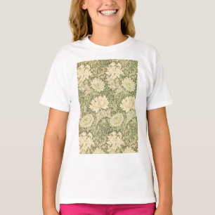 Camiseta Padrão de Flor de Crisântemo (por William Morris)