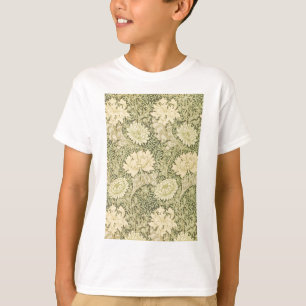 Camiseta Padrão de Flor de Crisântemo (por William Morris)