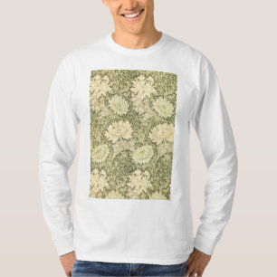 Camiseta Padrão de Flor de Crisântemo (por William Morris)