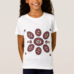 Camiseta Padrão de Flor Mandala