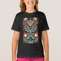 Padrão de Flor Otomi Arte Floral Mexicana