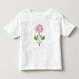 Camiseta Padrão de Flor Rosa Flor Colorido Único