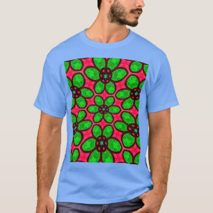 Camiseta Padrão de Flores de Abstrato Bonito