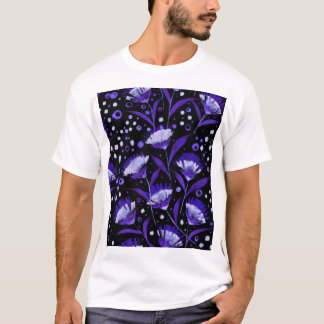 Camiseta Padrão de Flores de Cárnação de abstrato Watercolo