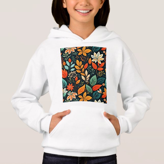 Camiseta Padrão de Flores Exóticas Florais (Frente)