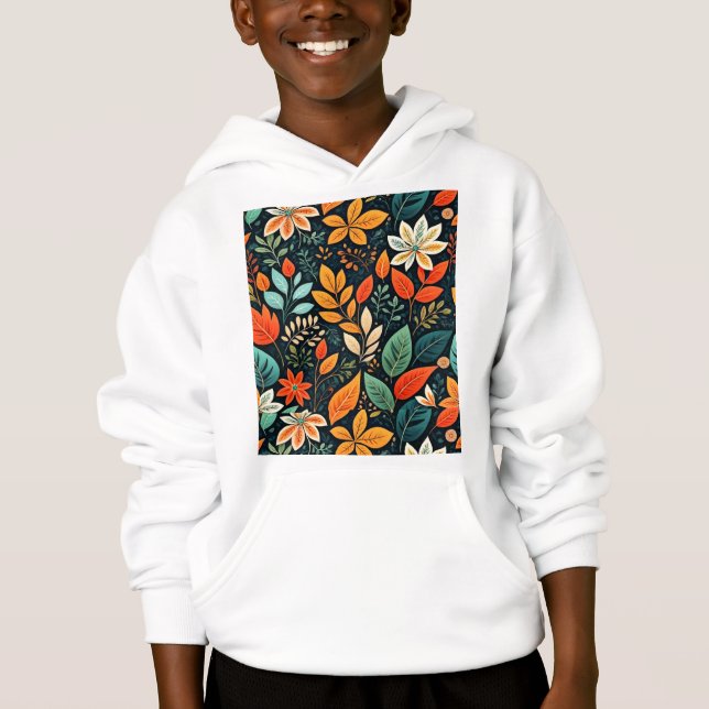Camiseta Padrão de Flores Exóticas Florais (Frente)
