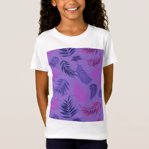Camiseta Padrão de Folhas Tropicais 19