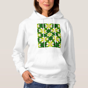 Camiseta Padrão de Frangipani Amarelo