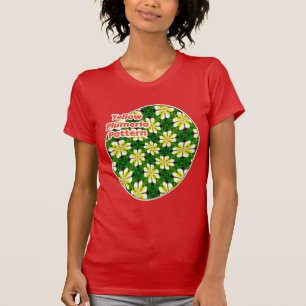 Camiseta Padrão de Frangipani Amarelo