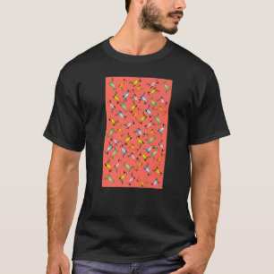 Camiseta Padrão de frango de Caixa australiana multicolorid