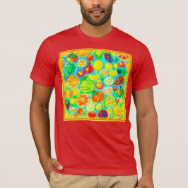 Camiseta Padrão de Fruta colorido. Comprar Agora