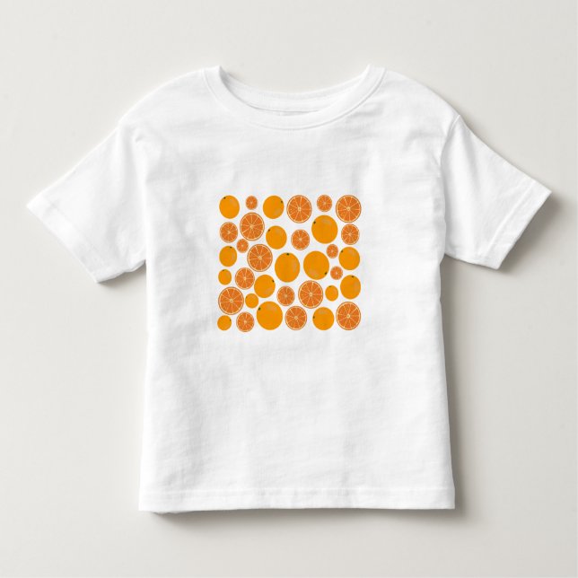 Camiseta Padrão de Fruta laranja (Frente)