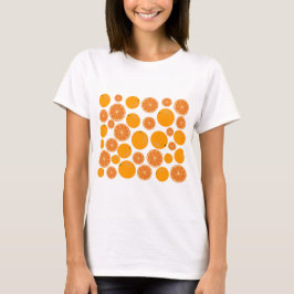 Camiseta Padrão de Fruta laranja