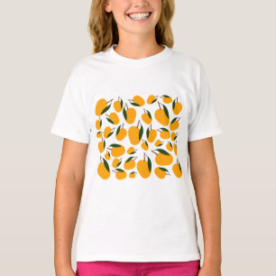 Camiseta Padrão de Fruta Mango Summer