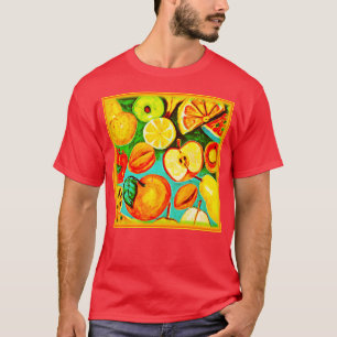 Camiseta Padrão de Fruta Whimsical. Comprar Agora