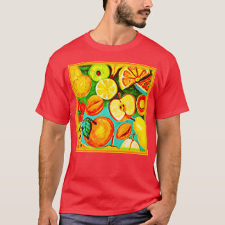 Camiseta Padrão de Fruta Whimsical. Comprar Agora