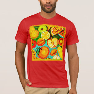 Camiseta Padrão de Fruta Whimsical. Comprar Agora