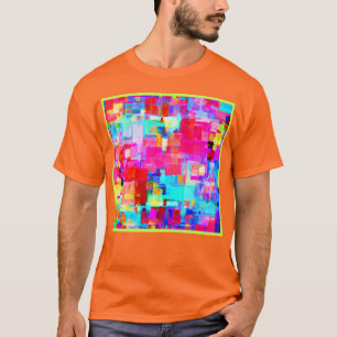 Camiseta Padrão de geometria colorida do Abstrato