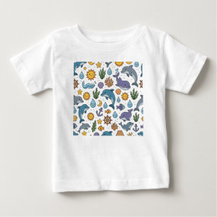 Camiseta padrão de golfinhos