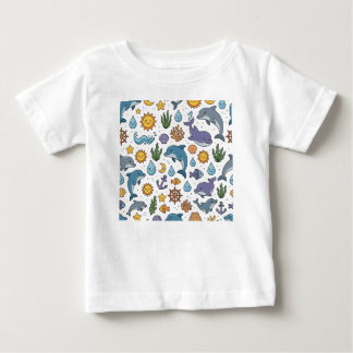 Camiseta padrão de golfinhos