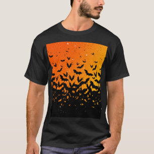 Camiseta Padrão de Halloween do Vampiro Drácula de Silhouet