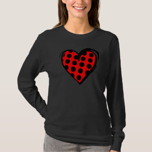 Camiseta Padrão De Heart Ladybug Para Ladybug Premium