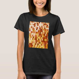 Camiseta Padrão De Honeycomb Na Mata De Mel Hexágono