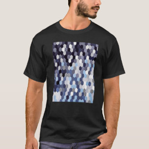 Camiseta Padrão De Honeycomb Na Pintura De Hexágono De Tons