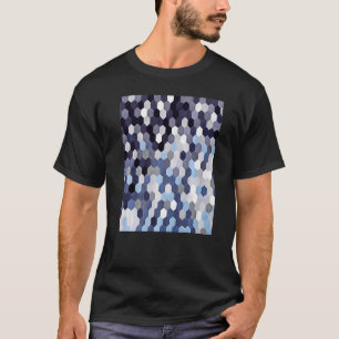 Camiseta Padrão De Honeycomb Na Pintura De Hexágono De Tons