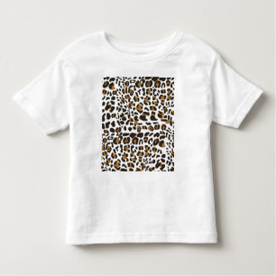 Camiseta Padrão de Impressão Animal Leopard Jaguar