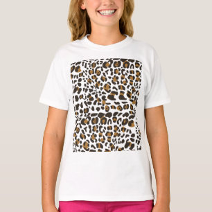 Camiseta Padrão de Impressão Animal Leopard Jaguar