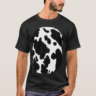 Camiseta Padrão de Impressão Vaca Sagrada Piada na Barriga