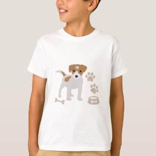 Camiseta Padrão de impressões de papoilas de cãozinho