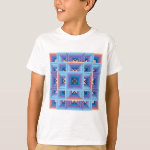 Camiseta Padrão de inclinação 3 em azul e roxo