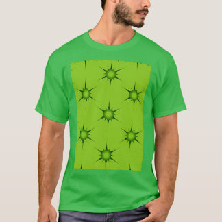 Camiseta Padrão de inspiração de bateria de neve verde