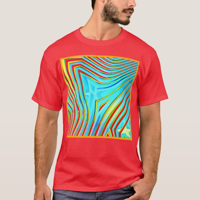 Camiseta Padrão de Intermitência de Cores (Frente)