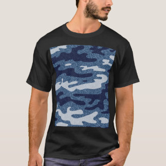 Camiseta Padrão de Jeans Denim Detectados por Camuflagem