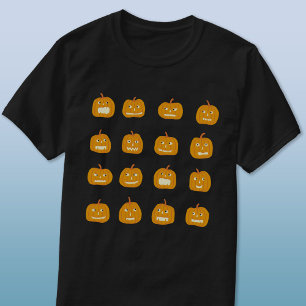 Camiseta Padrão de Lanterna de Abóbora do Halloween