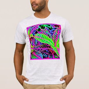 Camiseta Padrão de legância de folhagem vívida