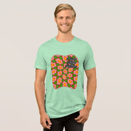 Camiseta Padrão de lírios vermelhos