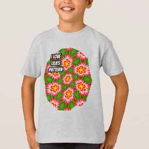 Camiseta Padrão de lírios vermelhos
