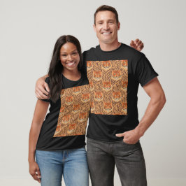 Camiseta Padrão de listras de tigre contínuo