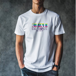 Camiseta Padrão de listras minimalistas de formatura
