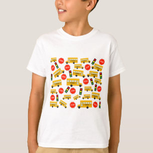 Camiseta Padrão de Luzes de Tráfego de Paragem de Barrament