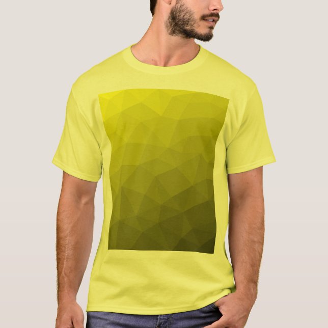 Camiseta Padrão de malha geométrica com gradiente amarelo (Frente)