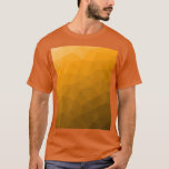 Camiseta Padrão de malha geométrica do gradiente laranja<br><div class="desc">Camiseta geométrica moderna elegante para qualquer um. O padrão geométrico brilhante do gradiente laranja triangular brilhante ombre. Malha geométrica triangular com design de gradiente ombre.</div>