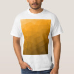 Camiseta Padrão de malha geométrica do gradiente laranja<br><div class="desc">Padrão geométrico do gradiente laranja. Malha geométrica triangular com gradiente amarelo-alaranjado claro.</div>